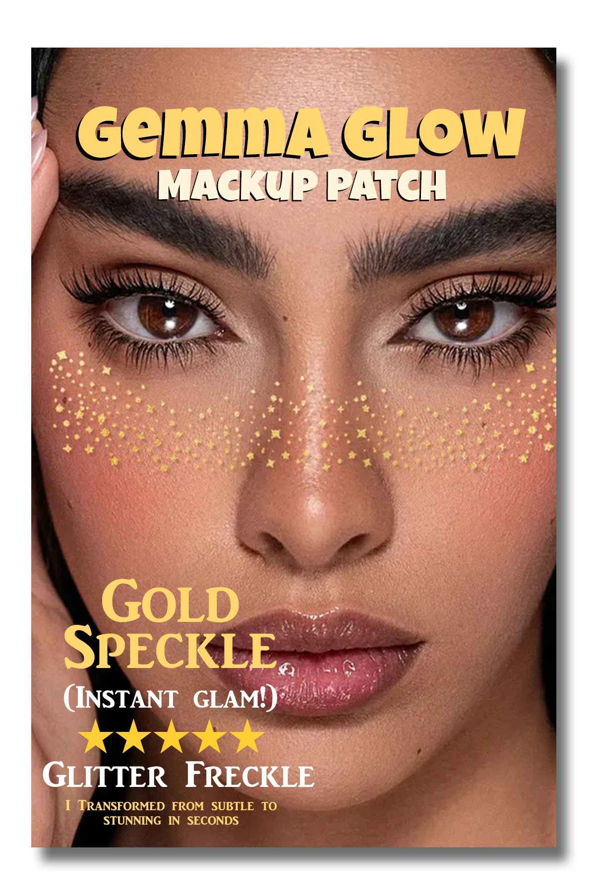 Gold Glitter Freckles Makeup Patches